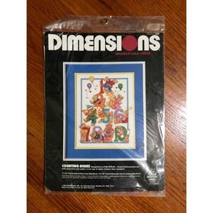 Dimensions Counted Cross‎ Stitch Counting Bears Vintage 1989 New